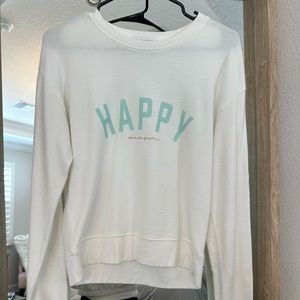 Super cute, spiritual gangster ‘Happy’ sweatshirt.